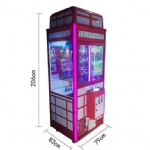 claw crane machine telephone booth coin operated